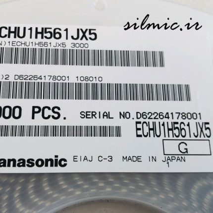 خازن 560 پیکو فاراد 50 ولت Panasonic سایز 0805 نوع pps با دمای کاری 125 درجه