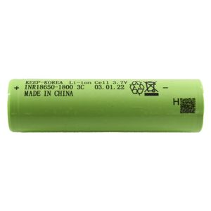 باتری لیتیوم یون 3.7v سایز 18650 ظرفیت 1800mAh