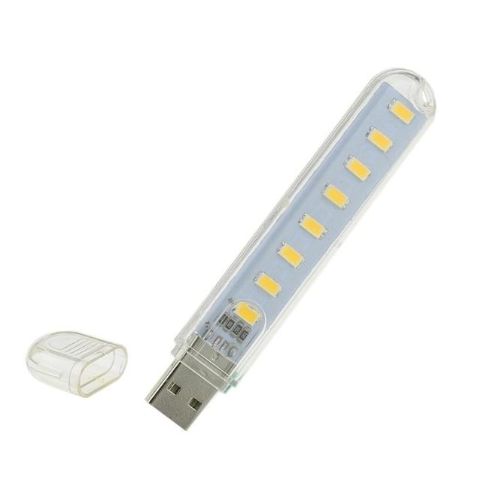 چراغ اضطراری ال ای دی ( LED ) 8 تایی USB با قاب محافظ