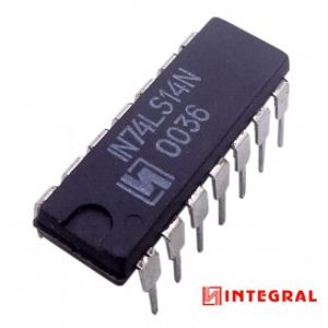 تراشه اشمیت تریگر 74LS14N پکیج DIP مارک INTEGRAL