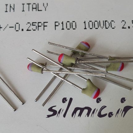 خازن 1 پیکو فاراد 100 ولت های فرکانسی ساخت فیلیپس ایتالیا با تحمل دمای 125 درجه