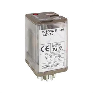 رله پایه گرد سانگ چوآن 230 ولت 3 کنتاکت 6 آمپر 11 پایه SONG CHUAN 205