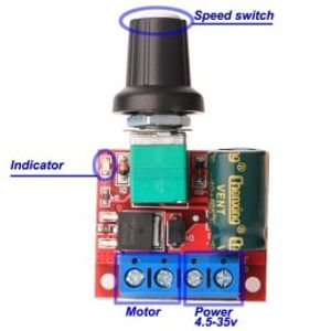 ماژول کنترل دور موتور 5 آمپر 4.5 تا 35 ولت