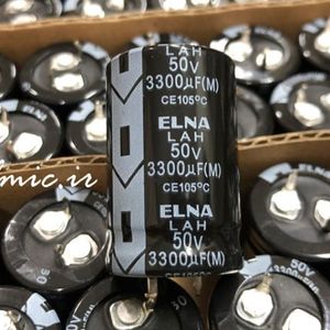 خازن 3300 میکرو فاراد 50 ولت ELNA سری LAH با قابلیت اطمینان بالا و های ریپل