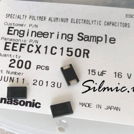خازن پلیمر جامد 15 میکرو فاراد 16 ولت Panasonic سری CX از نوع SP-CAP