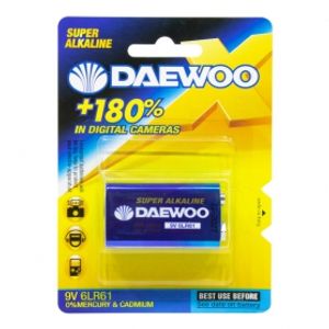 باتری کتابی 9 ولت آلکالاین مارک DAEWOO