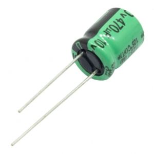 خازن الکترولیتی 470uF / 10V تایوانی مارک TAICON با طول عمر بالا