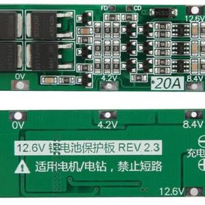 ماژول محافظ شارژ باتری لیتیومی 3 سل 20A