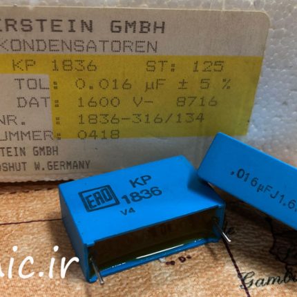 خازن اسنابر 16 نانو فاراد 1600 ولت های فرکانسی Roederstein آلمان سری KP1836