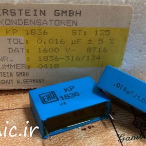 خازن اسنابر 16 نانو فاراد 1600 ولت های فرکانسی Roederstein آلمان سری KP1836