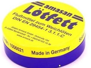 روغن لحیم Lotfett اصلی آلمانی آماسان(50 گرم زرد)