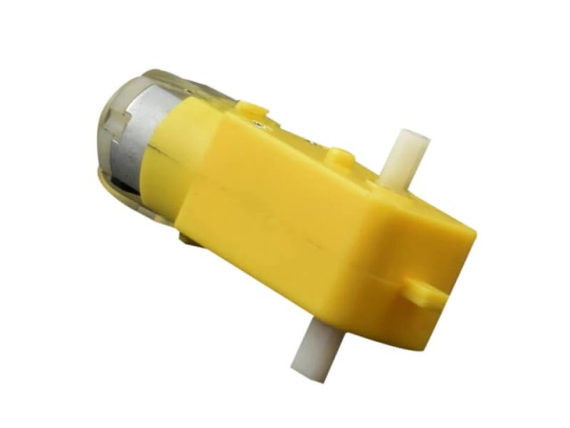 آرمیچر گیربکس پلاستیکی زرد دو شفت مدل 1B220 30 RPM