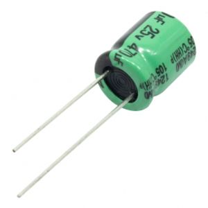 خازن الکترولیتی 470uF / 25V تایوانی مارک TAICON با طول عمر بالا