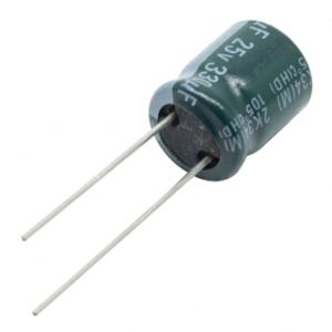 خازن الکترولیتی 330uF / 25V تایوانی مارک TAICON با طول عمر بالا