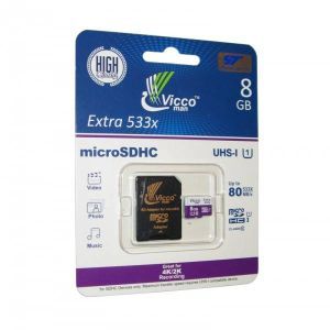 کارت حافظه میکرو اس دی 8 گیگ کلاس 10 مارک Vicco سرعت 48MB/s