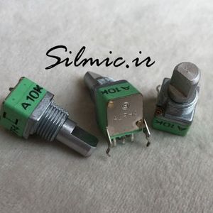 پتانسیومتر لگاریتمی 10 کیلو اهم دوبل ساخت ALPHA تایوان Rotary Potentiometer