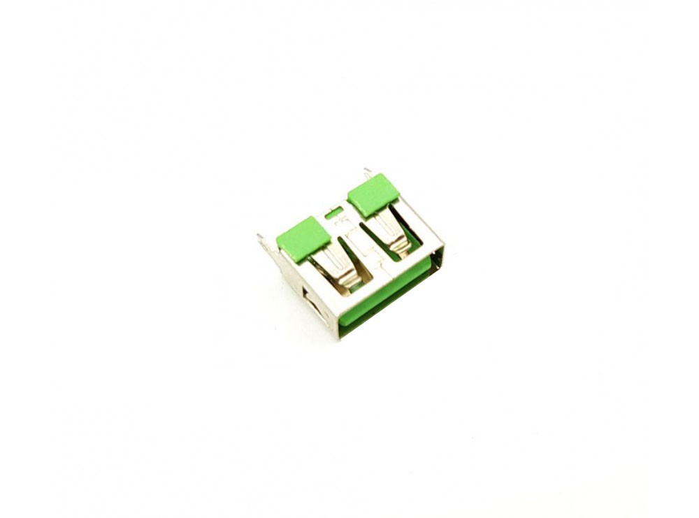 کانکتور USB-A مادگی ایستاده کوتاه 10mm رنگ سبز