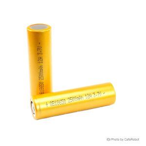 باتری لیتیوم یون 18650 شارژی 3.7 ولت 2500mAh برند QB