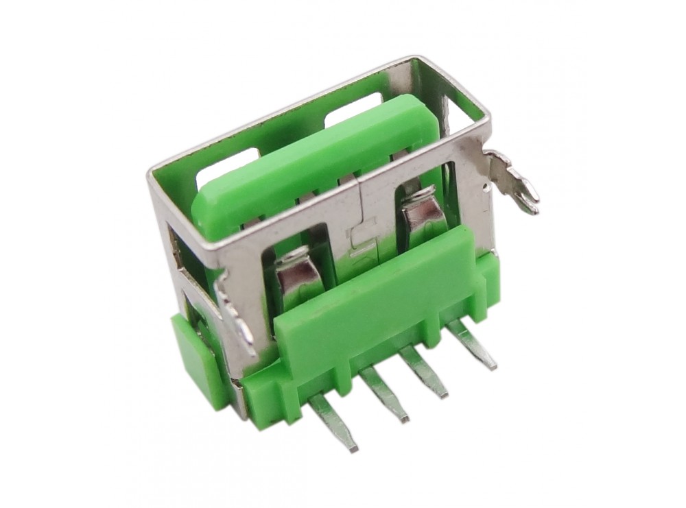 کانکتور USB-A مادگی کوتاه 10mm رنگ سبز