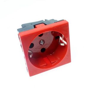 POWER SOCKET 45X45 RED