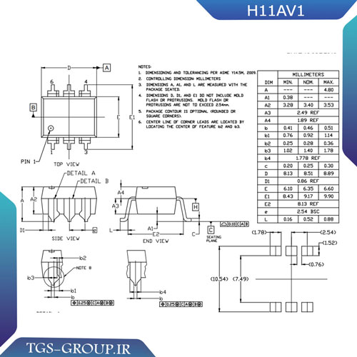 اپتوترانزیستور H11AV1