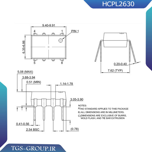 اپتوکوپلر HCPL2630