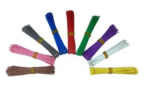 سیم افشان سایز 0.25 نارنجی 10cm دو سر لخت بسته50 تایی