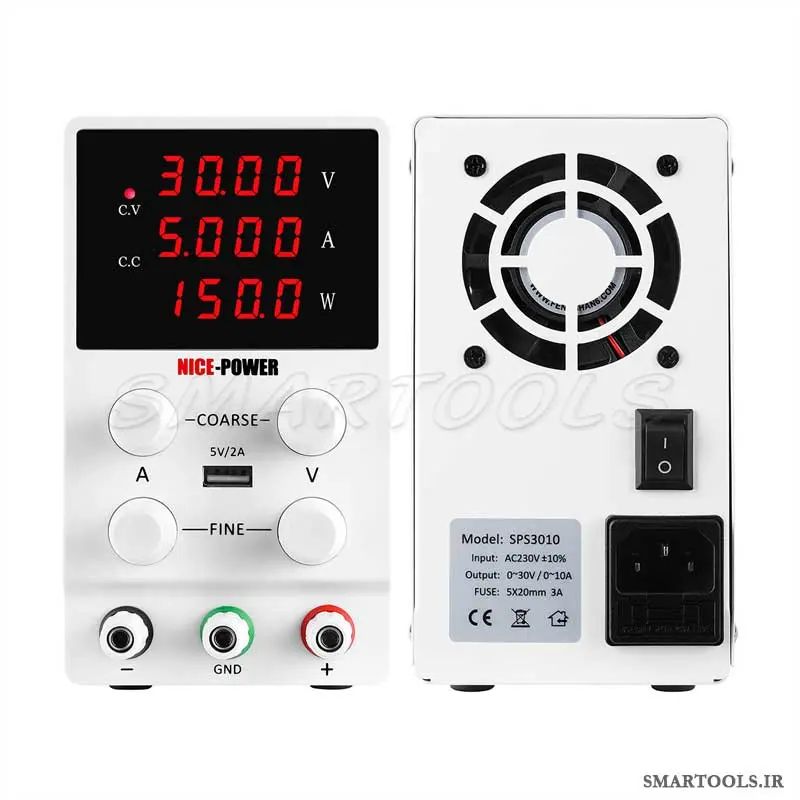 منبع تغذیه سوئیچینگ 30 ولت 5 آمپر نایس پاور NICE POWER SPS305 - اسمارت تولز