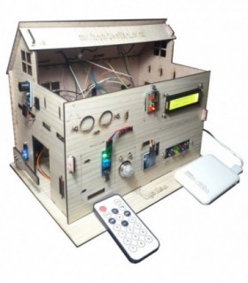 ماکت خانه هوشمند مهندسیکا (مونتاژ شده) مدل ریموت کنترلی Smart home-022