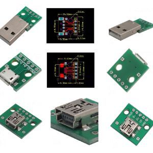 3 عدد برد برک اوت USB ومینی ومیکروUSB