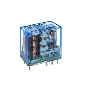 رله کتابی فیندر شیشه ای 24 ولت 16 آمپر 8 پایه FINDER 40.61.9.024.0000