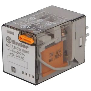 رله شیشه ای 10 آمپر 24 ولت دی سی 11 پایه طرح finder مدل 60.13.8.024.0040