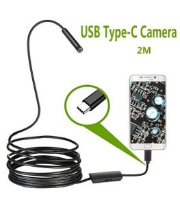 دوربین آندوسکوپی USB و Type C چراغدار 2 متری 7mm