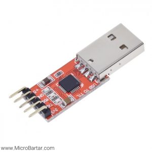 ماژول مبدل USB به سریال CP2102 مدل PCB قرمز 5 پین