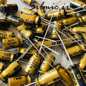 خازن های فای 47 میکرو فاراد 63 ولت نیچیکون گرید استاندارد صوتی سری FW