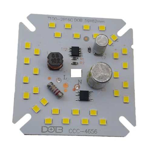 LED DOB مهتابی 220VAC 30W سایز 59x62mm کد 2B16C