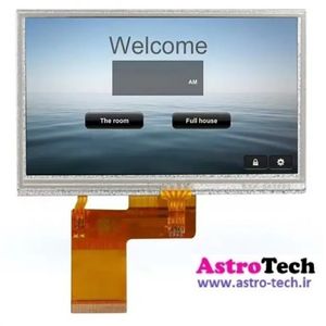 نمایشگر 4.3 اینچ رنگی 40 پین TFT 4.3 Inch LCD  به همراه تاچ مقاومتی