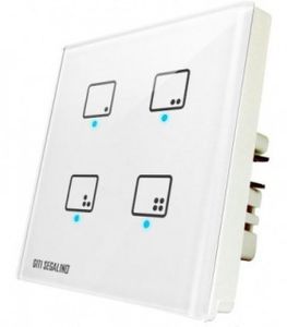 کلید لمسی 4 پل GSN مدل شینا رنگ سفید