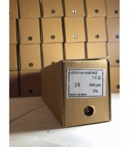 مقاومت 2 اهم ثابت 1/4 وات 5 درصد بسته 4000 عددی