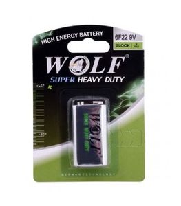 باتری 9 ولت کتابی wolf