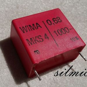 خازن 680 نانو فاراد 1000 ولت WIMA آلمان سری MKS4 مناسب بای پس و کوپلاژ
