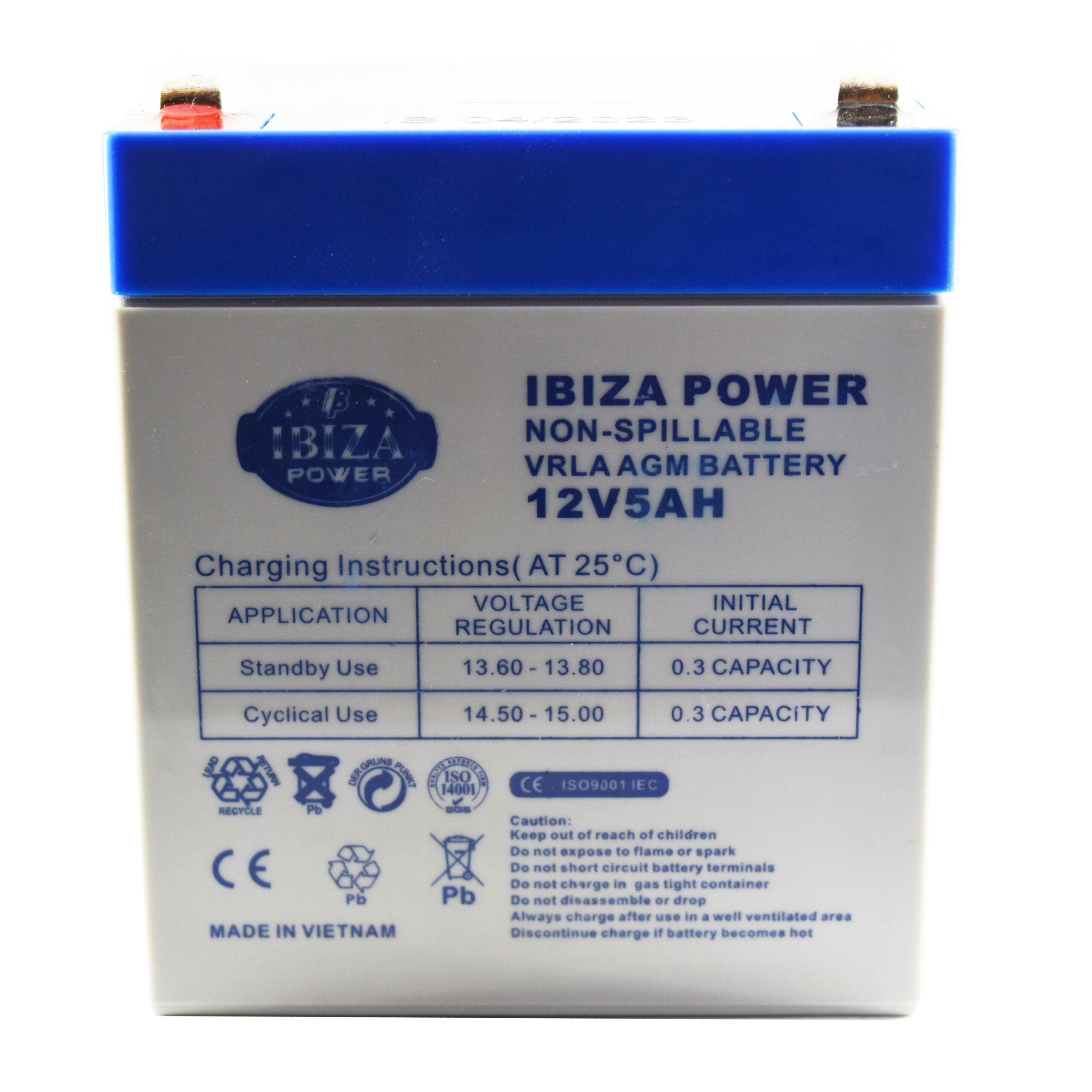 باتری خشک 12 ولت 5 آمپر برند IBIZA POWER