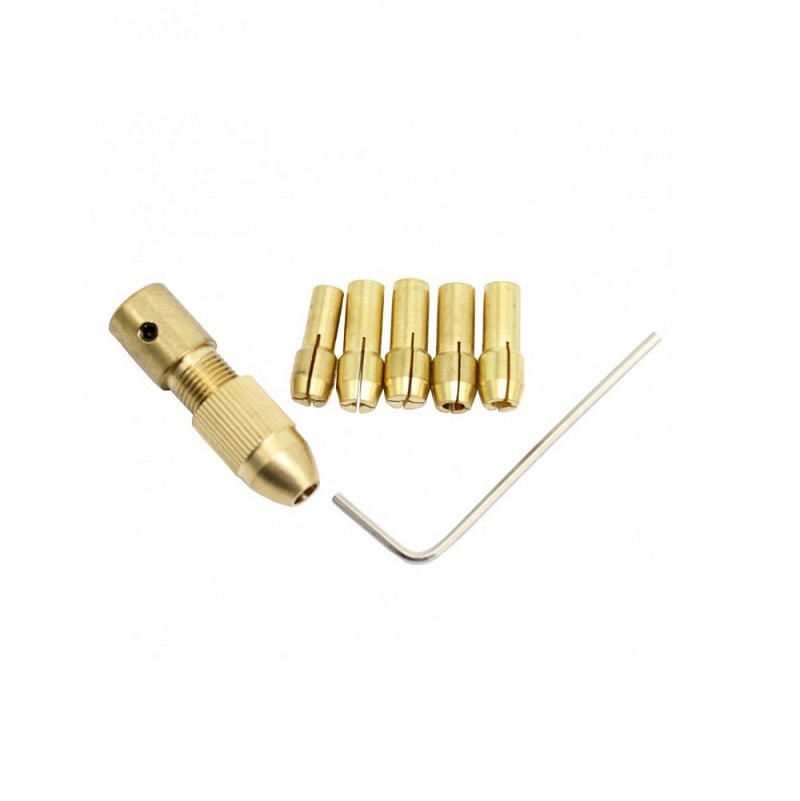 ست سه نظام پنج سر با قطر شافت 2.35mm و سایز مته 0.8 تا 3mm