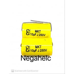 خازن 10 میکرو فاراد 250 ولت MKT اکسیال