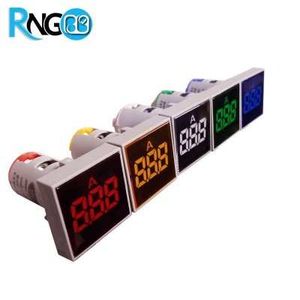 آمپرمتر 100A چراغ سیگنالی مربعی آبی به همراه CT