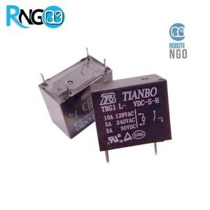 رله 12V 5A کتابی 4Pin مدل TRG1 L-12VDC-S-H مارک TIANBO