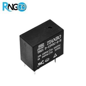 رله 12V 5A کتابی 4Pin مدل TRG1 D-12VDC-S-H مارک TIANBO