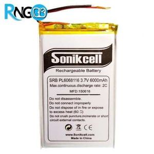 باتری لیتیوم پلیمر 3.7v-6000mAh سایز 6068116 مارک Sonikcell
