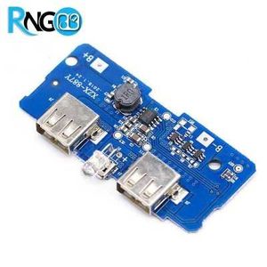 برد شارژ و دشارژ باتری لیتیومی 2A دارای نشانگر LED (برد پاور بانک)