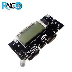برد شارژ و دشارژ باتری لیتیومی 1.2A و 1A دارای LCD (برد پاور بانک)